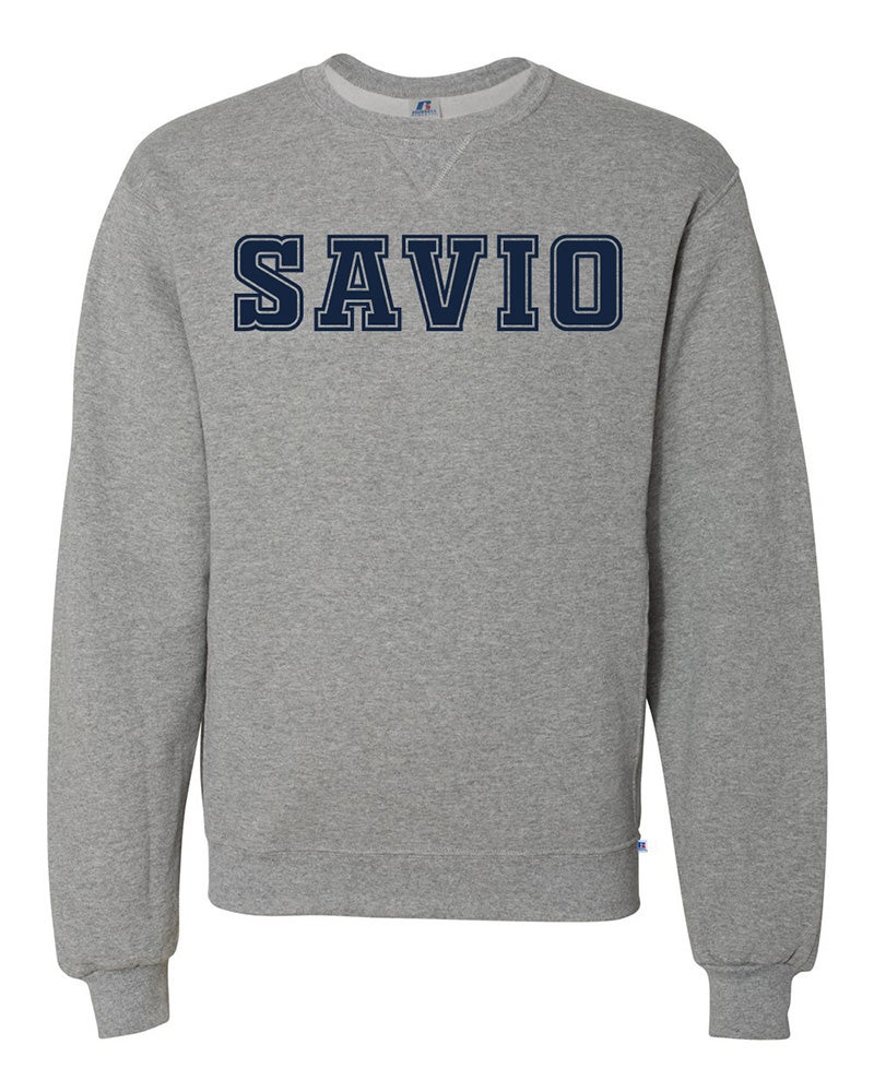 Savio Varsity Logo Crew Neck Sweatshirt | Live Rays Creative